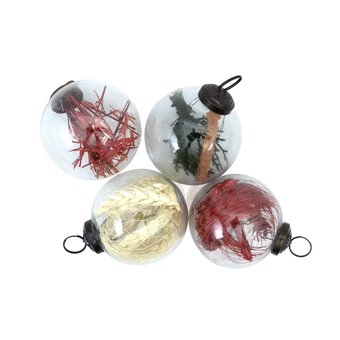 Traditional Filled Glass Bauble 10cm 4 Pack image number 2