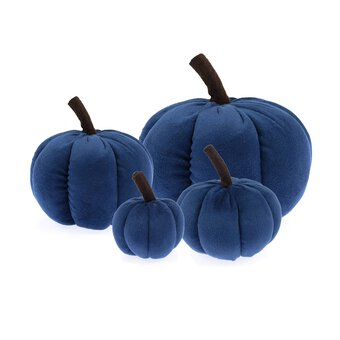 Navy Blue Plush Pumpkin 12cm image number 4