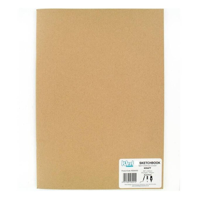  West 265092 A5 140 GSM Sketchbook - Matt Assorted Colours :  Office Products