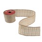 Jute Tartan Wire Edge Ribbon 63mm x 3m image number 1