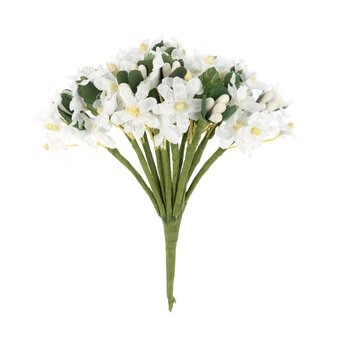 White Verbana Floral Pick 10cm