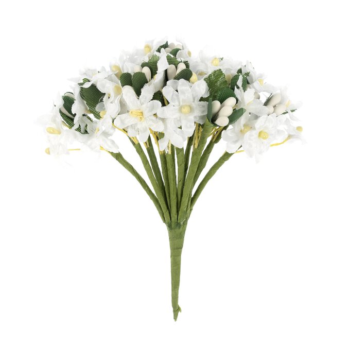 White Verbana Floral Pick 10cm image number 1