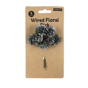 Mini Silver Wired Floral Picks 8 Pack image number 5