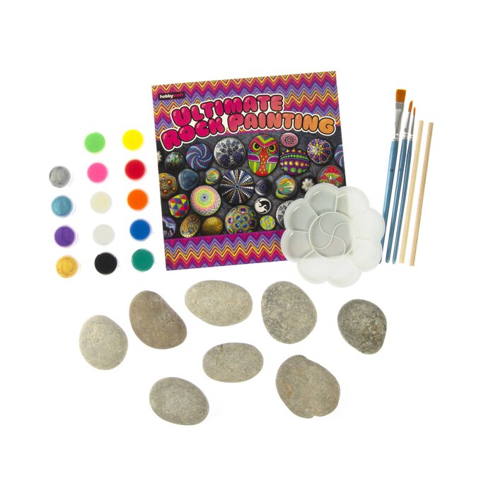  Craft Maker: Ultimate Rock Painting Kit - DIY Rock Painting for  Adults, All-in-One Kit, Neon Metallic & Glow Paints, Unique Easy-to-Follow  Projects : Toys & Games