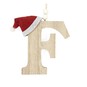 Hanging Wooden Christmas Letter F 9cm image number 3