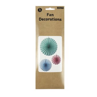 Pastel Party Fan Decorations 3 Pack image number 5