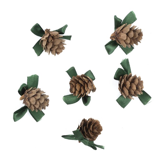 Small Pinecone Embellishments 6 Pack image number 1