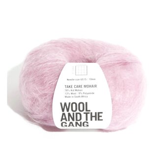 Wool and the Gang Bubblegum Pink Take Care Mohair 50g