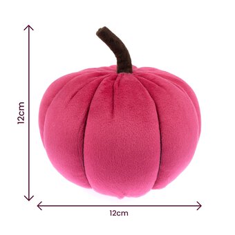 Bright Pink Plush Pumpkin 12cm image number 5