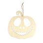 Hanging Wooden Pumpkin with Face 20cm image number 2