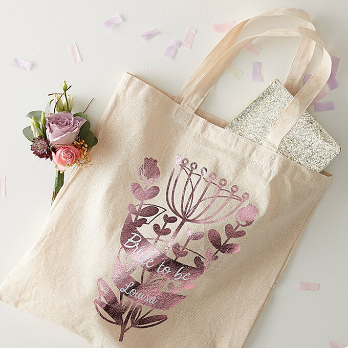 Learn how to use your Cricut to make a darling Bride tote bag!