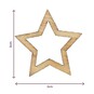 Wooden Hollow Star Confetti 24 Pieces image number 3
