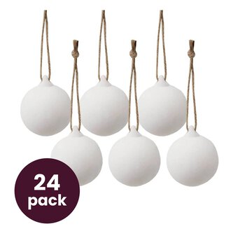 Ceramic Bauble with Jute 24 Pack Bundle