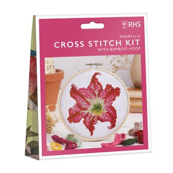 RHS Amaryllis Cross Stitch Kit 5 Inches