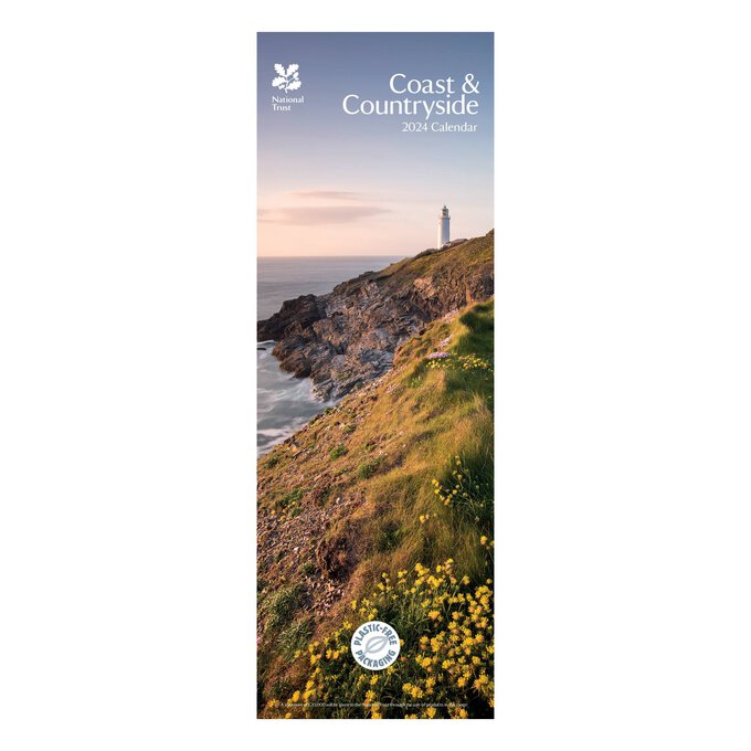 National Trust Coast and Countryside Slim Calendar 2024 Hobbycraft