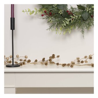 Metallic Gold Pinecone Garland 1.5m