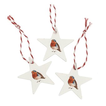 Hanging Wooden Robin Toppers 3 Pack 