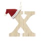 Hanging Wooden Christmas Letter X 9cm image number 3