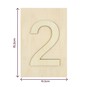 Wooden Number 2 Plaque 10cm x 15cm image number 4