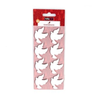 White Dove Embellishments 8 Pack