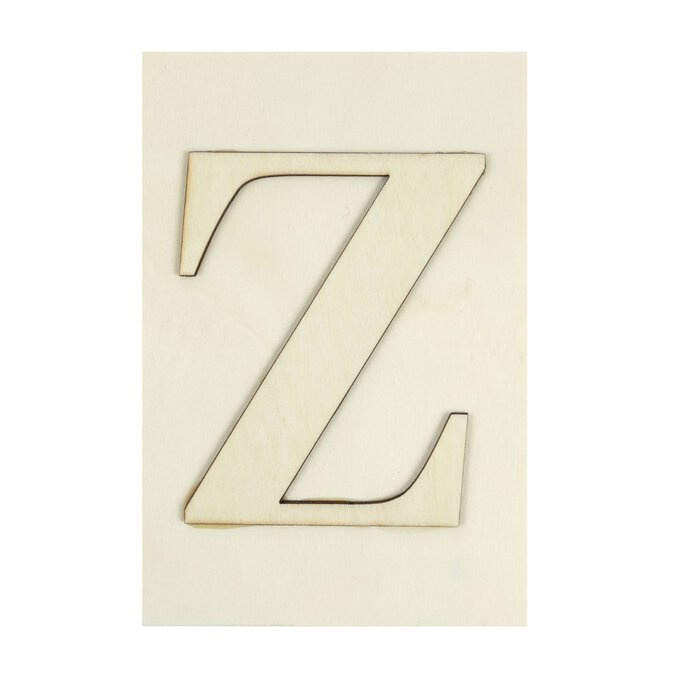 Wooden Letter Z Plaque 10cm x 15cm image number 1