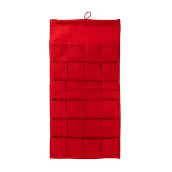 Red Advent Calendar Fabric Panel 78cm