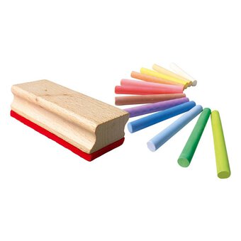 SES Creative Coloured Chalk with Wiper