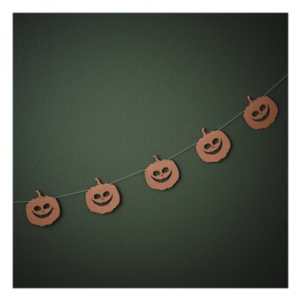 Orange Paper Pumpkin Garland 2m