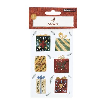 Christmas Present Paper Stickers 6 Pack