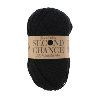 James C Brett Black Second Chance DK Yarn 100g