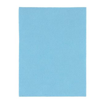 Baby Blue Self-Adhesive Felt Sheet 9 x 12 Inches