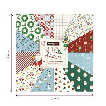 Holly Jolly Christmas 12 x 12 Inches Paper Pad 24 Sheets image number 6