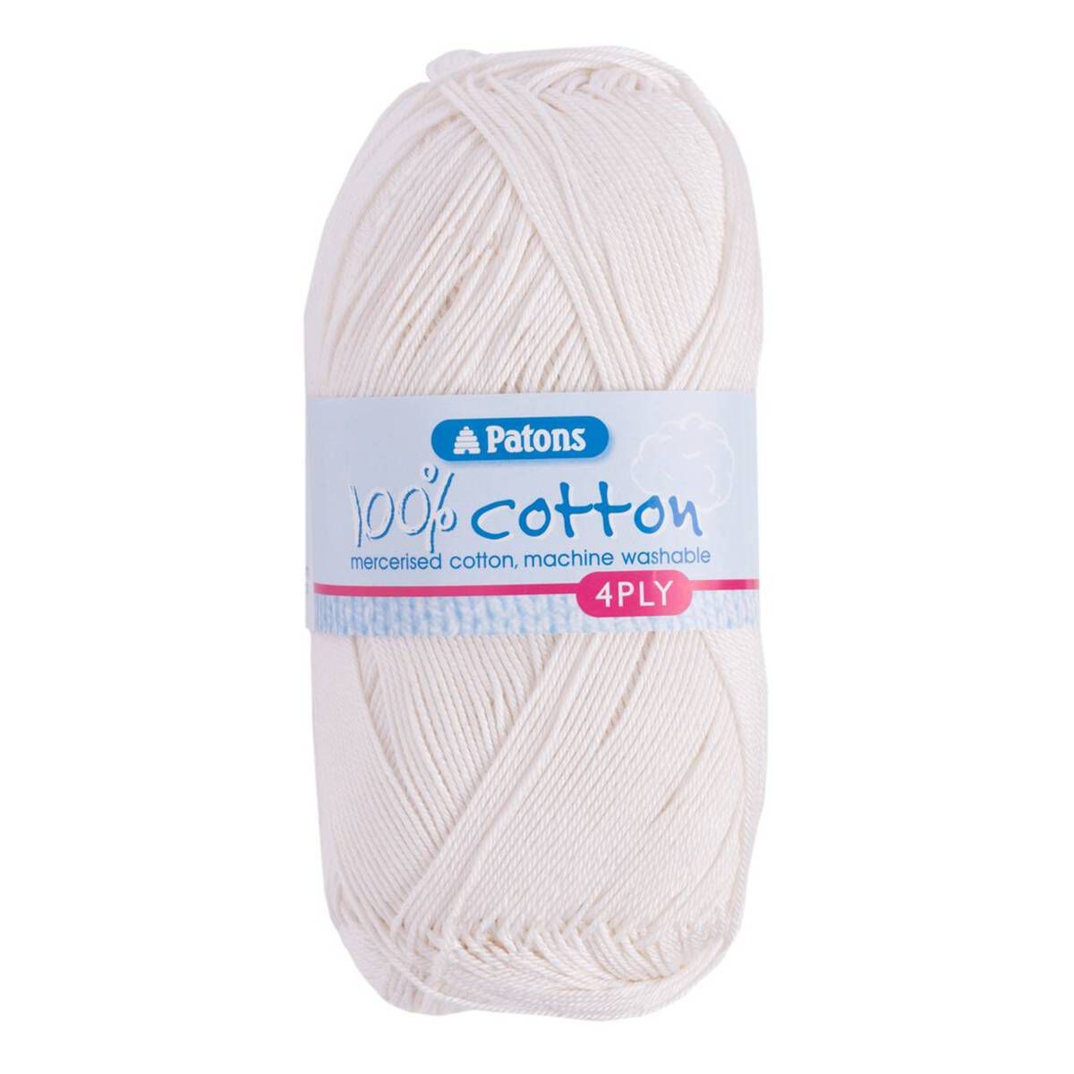 Patons Cream 100% Cotton 4 Ply Yarn 100g | Hobbycraft