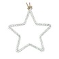 Beaded White Star Decoration 10cm image number 2