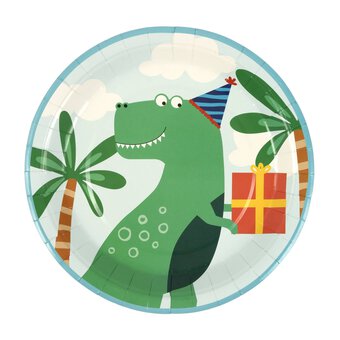 Dinosaur Party Paper Plates 8 Pack 