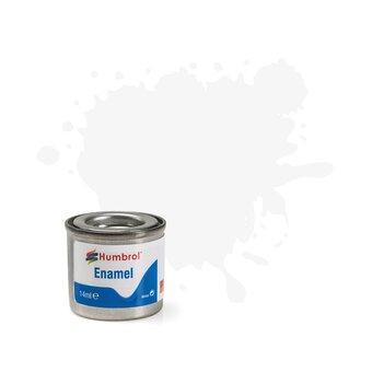 Humbrol White Enamel Satin Paint 14ml (130)