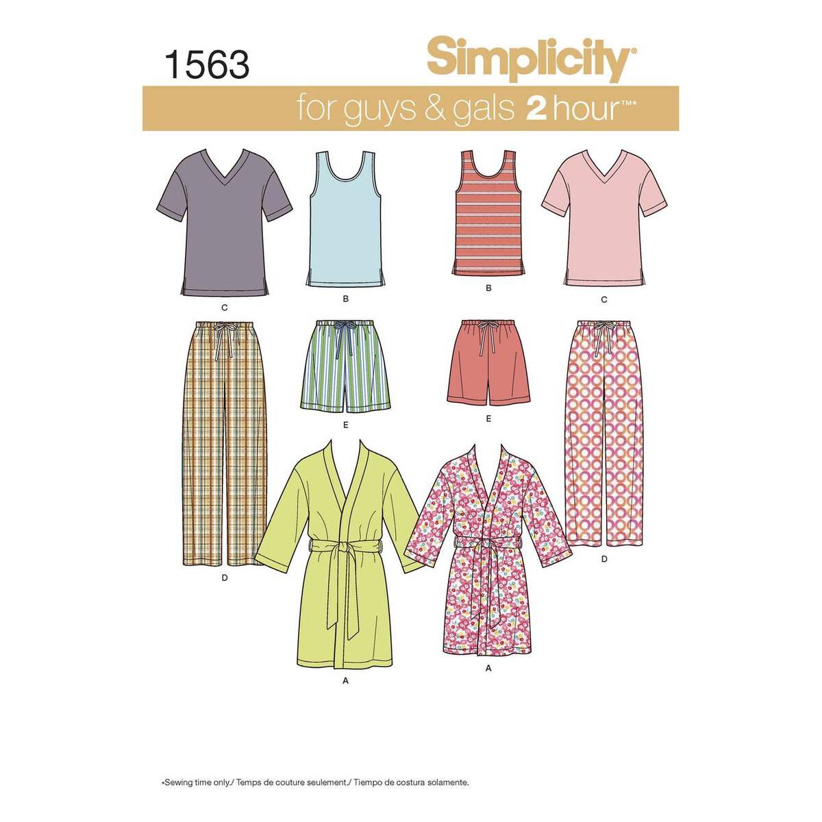 Simplicity Pattern 8519 Boys' and Men's Slim Fit Lounge PJ Pajama Pants :  Amazon.in: Home & Kitchen