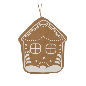 Decorated Mache Gingerbread House Decoration 10cm