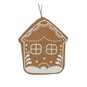 Decorated Mache Gingerbread House Decoration 10cm image number 1