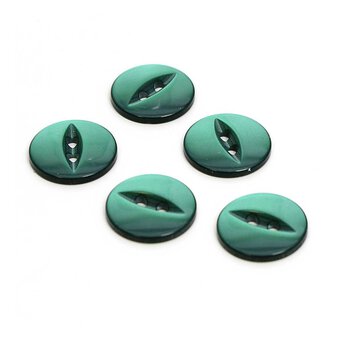 Hemline Emerald Basic Fish Eye Button 5 Pack