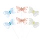 Pastel Butterfly Embellishments 6 Pack image number 1