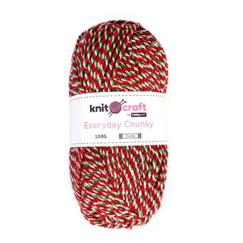 Knitcraft Red Mix Everyday Chunky Yarn 100g