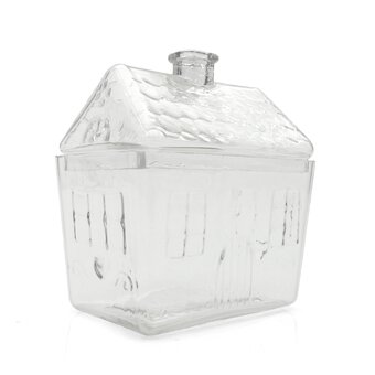 Glass Gingerbread House Cookie Jar