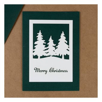 Laser Cut Christmas Tree Card Fronts 5 Pack