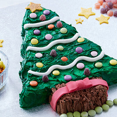 Candy Melt Christmas Tree Cake - Creme de Lacombe