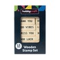 Everyday Saying Wooden Stamp Set 12 Pieces image number 4