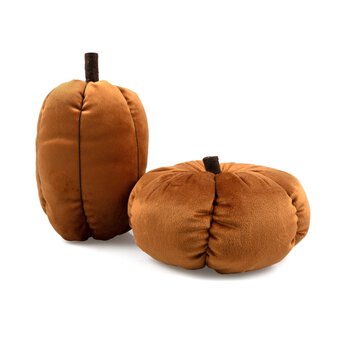 Flat Rust Plush Pumpkin 18cm