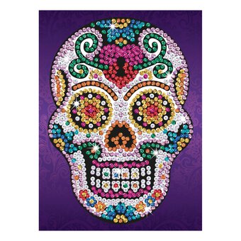 Kitfix Sugar Skull Sequin Art Craft Teen Kit image number 5