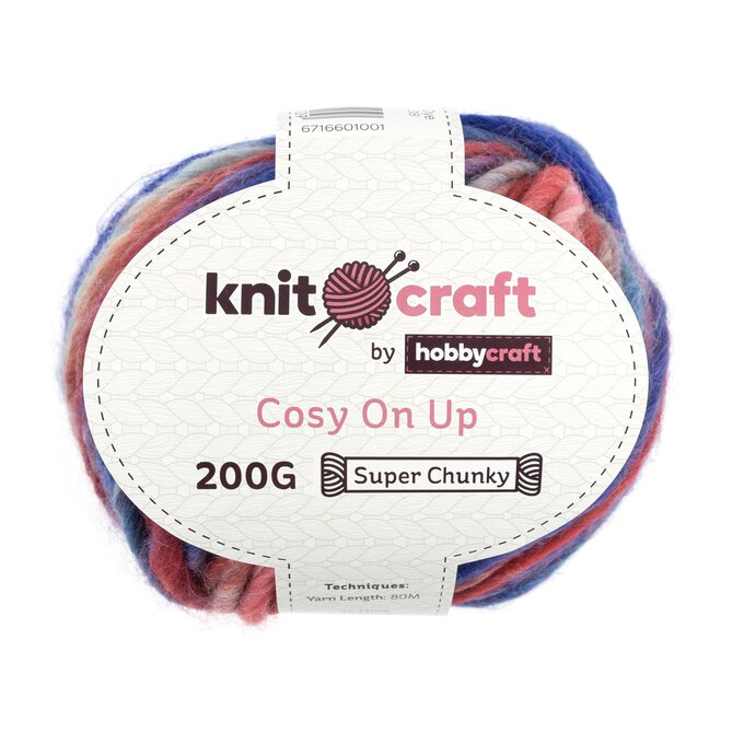 Knitcraft Blue Mix Cosy On Up Yarn 200g image number 1