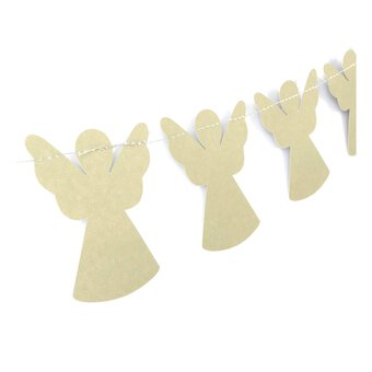 Silver Angel Paper Bunting 3m image number 2